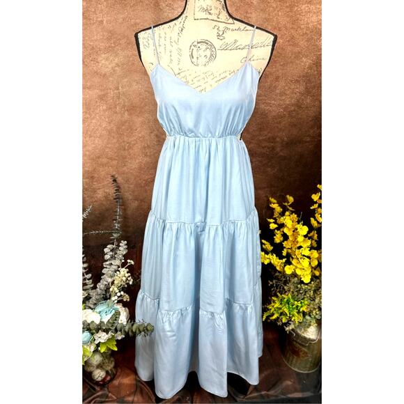 And Now This Women's Cut Out Tiered Maxi Dress - Periwinkle Blue - size XS - Picture 4 of 16